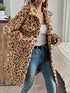 'Kaela' Leopard Print Fleece Lined Jacket - Celes Fashion